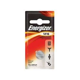 Energizer ECR1216BP Coin Cell Battery, 3 V Battery, 25 mAh, CR1216 Battery, Lithium, Manganese Dioxide
