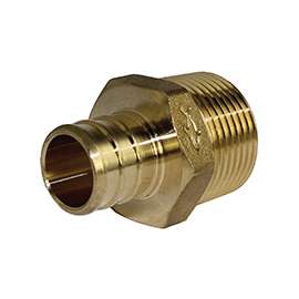 SharkBite UC134LFA Hose to Pipe Adapter, 3/4 in, PEX Barb x MNPT, DZR Brass, 200 psi Pressure