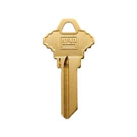 HY-KO 21200SC1BR Key Blank, Brass, For: Schlage Cabinet, House Locks and Padlocks