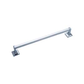 Boston Harbor 618S26-03 Square Towel Bar, 18 in L Rod, Aluminum, Chrome, Surface Mounting