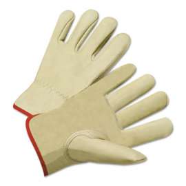 Drivers Gloves, Standard Grain Cowhide, Medium, Unlined, Tan