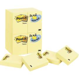 3M Post-it Canary Yellow Original Pads Value Pack