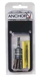 Crimped Wire End Brush, Carbon Steel, 3/4 in x 0.01 in