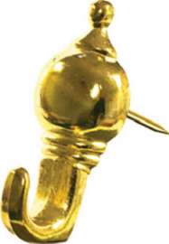 3PK BRS Push Pin Hanger