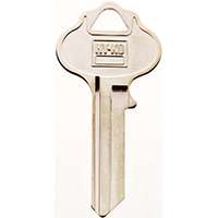 HY-KO 11010WR2 Key Blank, Brass, Nickel, For: Weiser Cabinet, House Locks and Padlocks