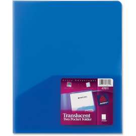 Avery 2-Pocket Translucent Poly Folders