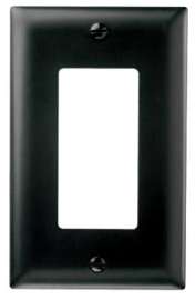 1G BLK Decor Wall Plate