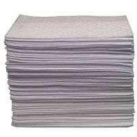 Oil-Only Sorbent Pad, Heavy-Weight, Absorbs 20.5 gal, 15 in x 17 in