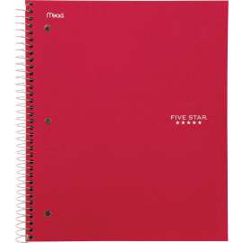 Mead Five Star College Ruled 3-subject Notebook