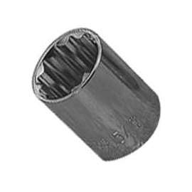 Vulcan MT6534044 Drive Socket, 22 mm Socket, 1/2 in Drive, 12-Point, Chrome Vanadium Steel, Chrome