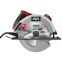 SKIL 5180-01 Circular Saw, 14 A, 7-1/4 in Dia Blade, 5/8 in Arbor, 1.93 in at 45 deg, 2.43 in at 90 deg D Cutting