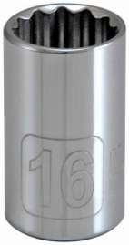 MM 1/2" 16mm Met Socket