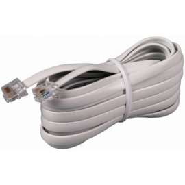 15' WHT Mod Line Cord