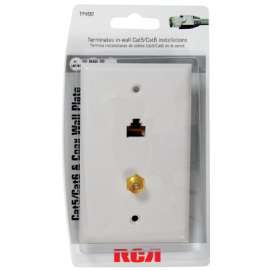 Cat5/6 Coax Wall Plate