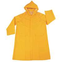 Diamondback PY-800XXL Raincoat, 2XL, Polyester/PVC, Yellow, Comfortable Corduroy Collar, Double Fly Snap Closure, Knee