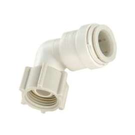 WATTS 3520-0808/P-436 Swivel Pipe Elbow, 3/8 x 1/2 in, 90 deg Angle, Plastic, Off-White, 100 psi Pressure