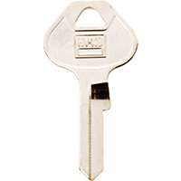 HY-KO 11010M19 Key Blank, Brass, Nickel, For: Master Locks and Padlocks