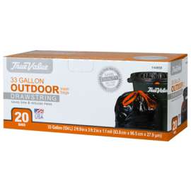 TV 20CT 33GAL Trash Bag