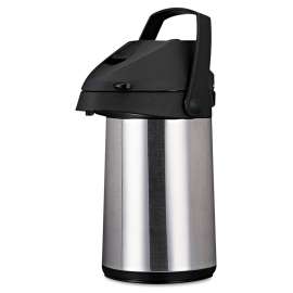 Direct Brew/Serve Insulated Airpot with Carry Handle, 2200mL, Stainless Steel