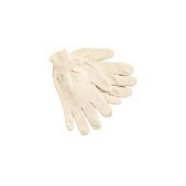 Terrycloth Gloves, Large, Natural, Knit-Wrist Cuff