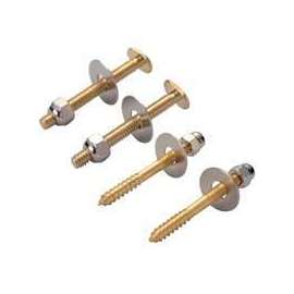 ProSource Bolt Screw Set, Steel, Brass, For: Use to Attach Toilet to Flange