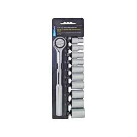 Vulcan 11PC-4S Socket Set, Chrome Vanadium Steel, Chrome