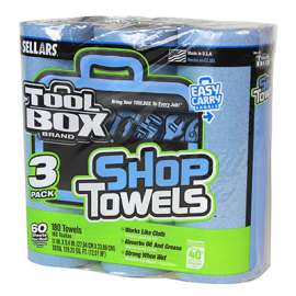 Tool 3PK BLU Shop Towel