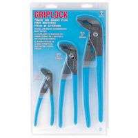 Griplock Tongue and Groove Plier Set, 6 in, 10 in and 12 in Lengths, Hex Jaw