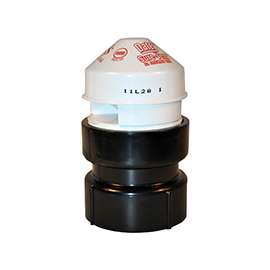 Oatey Sure-Vent 39018 Air Admittance Valve, 1-1/2 to 2 in Connection, Snap-On, ABS