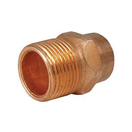 EPC 80310CP Pipe Adapter, 1/2 in, Sweat x MIP, Copper