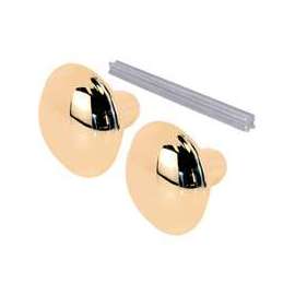 Prime-Line E 2297 Door Knob Set, 2-3/16 in Dia, Brass, Polished