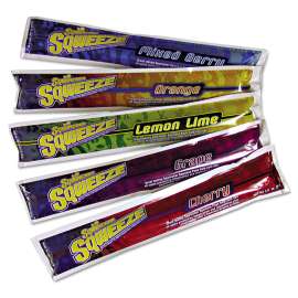 Sqweeze Freeze Pops, Assorted Flavors, 3oz Packets, 150/Carton