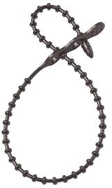 15PK 12" BLK Beaded Tie