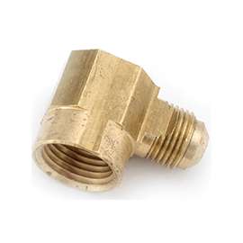 Anderson Metals 754050-0606 Tube Elbow, 3/8 in, 90 deg Angle, Brass, 1000 psi Pressure