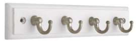WHT/NI Acry Rail/4 Hook