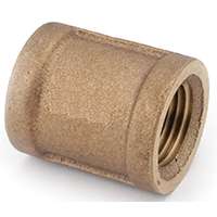 Anderson Metals 738103-04 Pipe Coupling, 1/4 in, FIPT, Brass