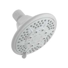 Peerless 76572CWH Shower Head, 1.75 gpm, 1/2 in Connection, 4-15/16 in Dia