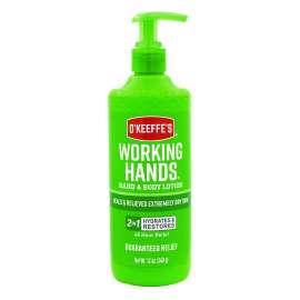 Working Hands Hand and Body Lotion, 12 oz Pump Bottle, Unscented