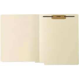 End Tab Fastener File Folder, 0.75" Expansion, 1 Fastener, Letter Size, Manila Exterior, 250/Box
