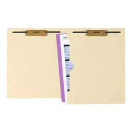 Paperboard Classification Folder, 0.75" Expansion, 2 Fasteners, Letter Size, Manila Exterior, 50/Box