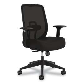 Altern Mesh Back Task Chair, 17.95 to 21.1 Seat Height, Black Seat, Black Back, Black Base