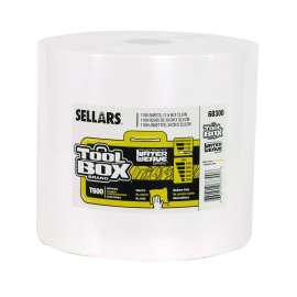 TOOLBOX WaterWeave T600 Wipers, 1-Ply, 11.8 x 12.8, White, 1,100 Sheets/Roll