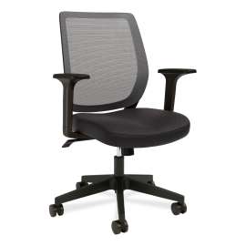 Wessex Ergonomic Fabric Mesh Swivel Task Chair, Supports Up to 275 lbs, 17.09 to 20.83 Seat Height, Black Seat/Back/Base