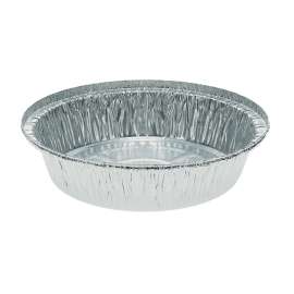 Aluminum Take-Out Container, 24 oz, 7" Diameter x 1.53"h, Silver, 250/Carton