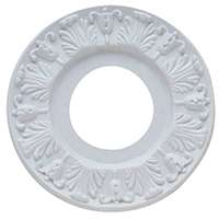 Westinghouse 7702700 Ceiling Medallion, 10 in Dia, Plastic, Traditional White, For: Ceiling Fans