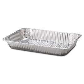 Aluminum Steam Table Pans, Full-Size Deep, 60 Gauge, 3.19" Deep, 12.19 x 20.75, 50/Carton