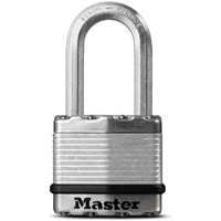 Master Lock Magnum Series M1XKADLF Padlock, Keyed Alike Key, 5/16 in Dia Shackle, 1-1/2 in H Shackle, Zinc