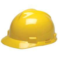 SAFETY WORKS SWX00347 Hard Hat, 4-Point Textile Suspension, HDPE Shell, Yellow, Class: E
