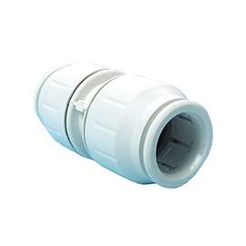 John Guest PEI0428P Tube Union Coupling, 3/4 in, Plastic, 3 to 12 bar Pressure