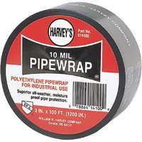 Harvey 014100 Pipe Wrap, 100 ft L, 2 in W, 10 mil Thick, Black